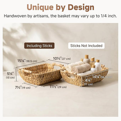 StorageWorks Hand-Woven Large Storage Baskets - Image 3