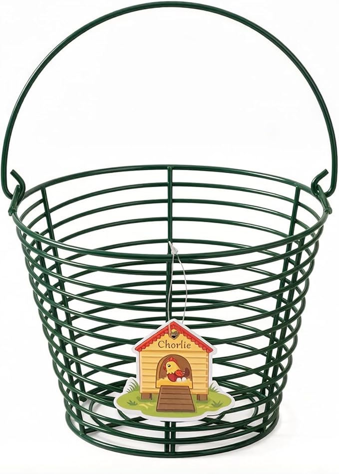 Colorful Metal Mesh Wire Egg Collecting Basket by Unknown