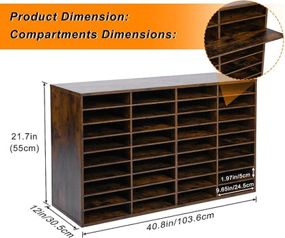 TQVAI Literature Organizer, Heavy Duty 36 Compartments Countertop Mail Organizer - Image 7