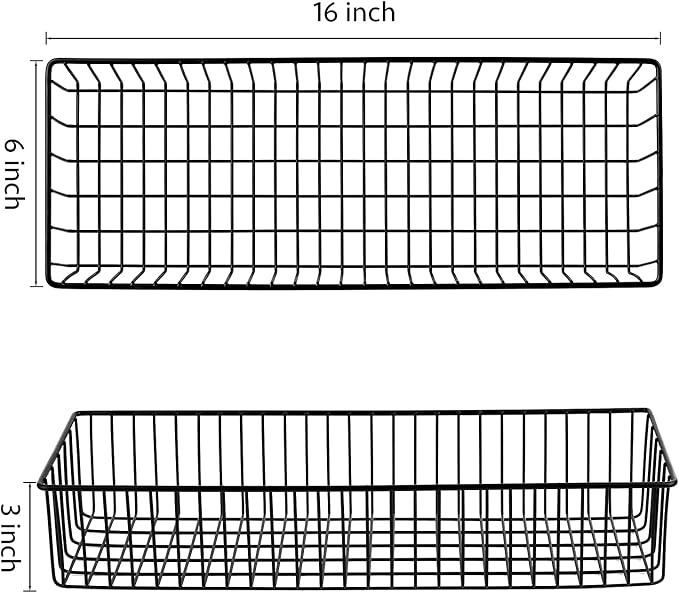 Farmhouse Décor Metal Wire Organizer Storage Basket Bin-Toilet Paper - Image 4