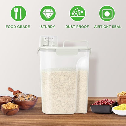 TBMax Airtight Rice Container 10 Lbs, Cereal Dispenser, Pet Cat Dog Food - Image 6