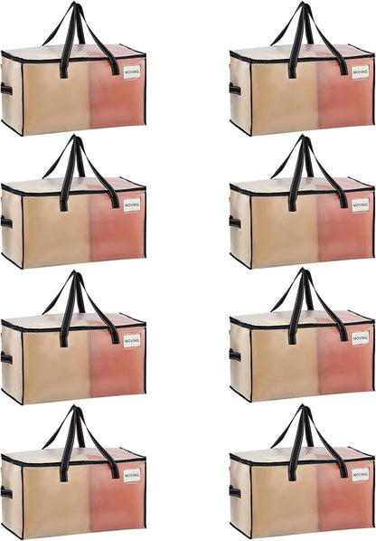 VENO 8 Pack Heavy Duty Moving Bags, College Dorm Essentials Packing Supplies by Veno