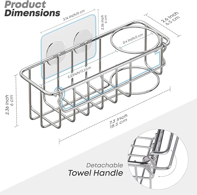 KESOL RustProof Sponge Holder Caddy - Image 3