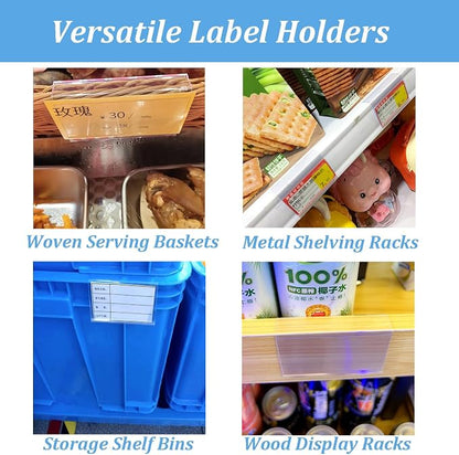 90 Pack Plastic Label Holders, Price Tag Display Holder - Image 4