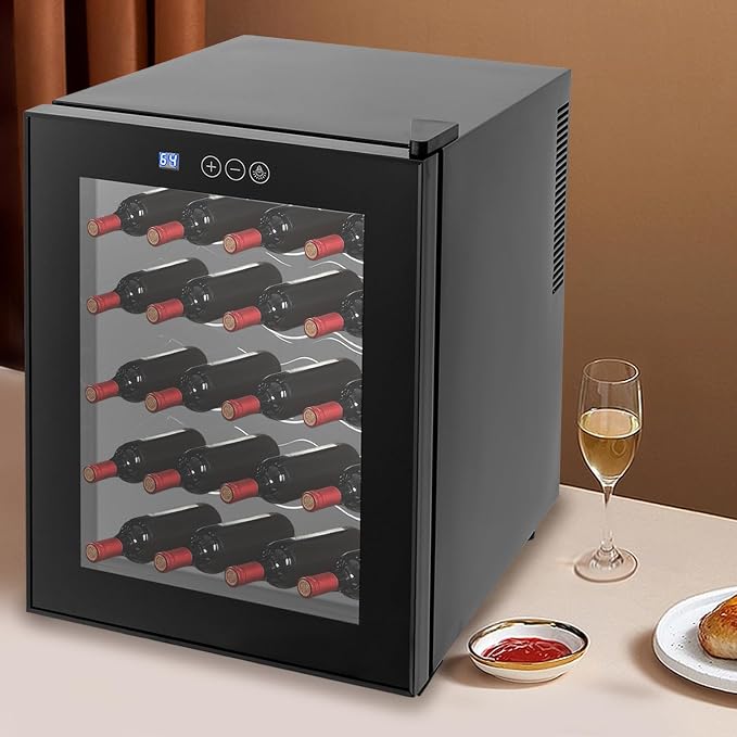 20 Bottle Wine Cooler, Small Wine Fridge Freestanding Wine Fridge - Image 3