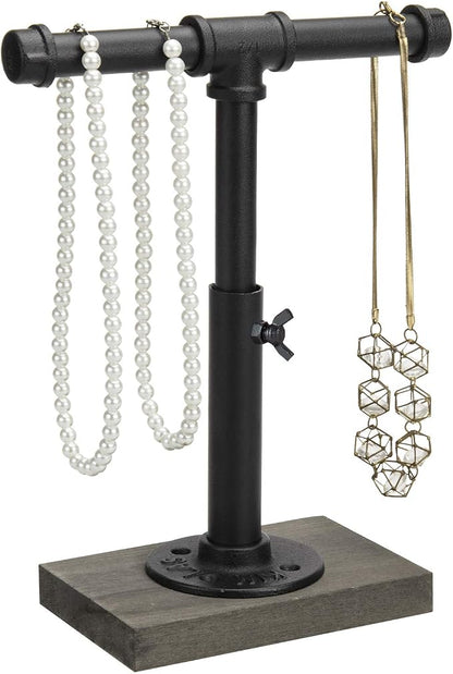 MyGift Adjustable Height Industrial Pipe Organizer Stand by MyGiftHome