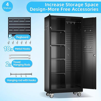 SUXXAN Broom Closet Storage Cabinet - Image 3