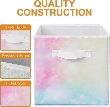 Stero Fabric Storage Cubes, 6 Pack Foldable Storage Bins - Image 4