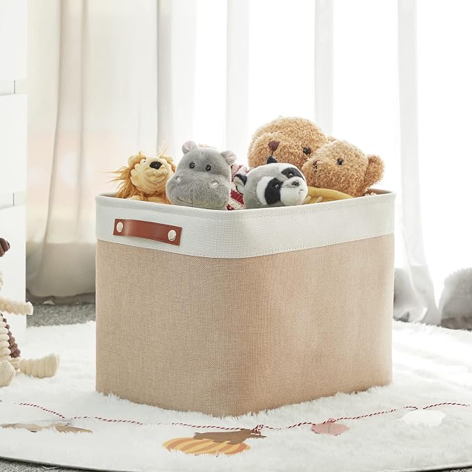 HNZIGE Fabric Storage Baskets for Organizing Large Canvas Rectangular Storage - Image 7