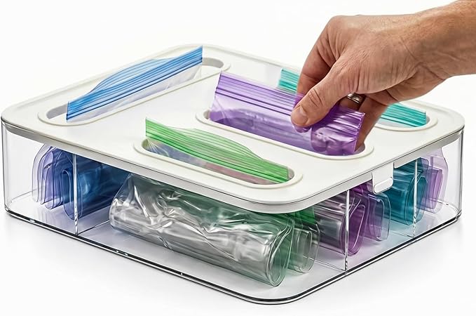 HIMUS Food Storage Bag Organizer - 4 in 1 Plastic Baggie Organizer by Himus-YourPartner