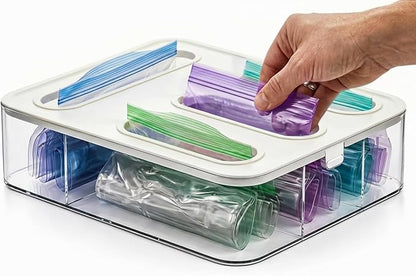 HIMUS Food Storage Bag Organizer - 4 in 1 Plastic Baggie Organizer by Himus-YourPartner