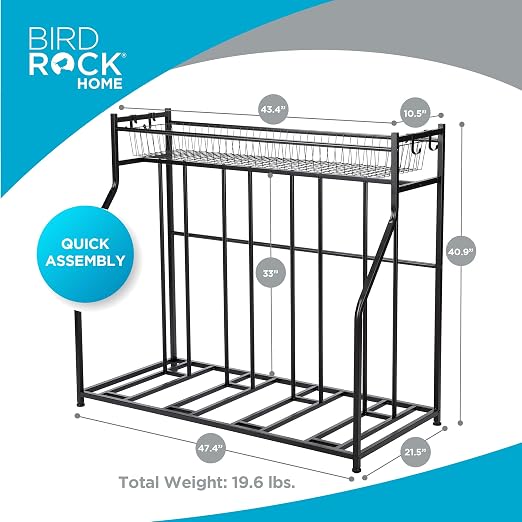 BIRDROCK HOME Bike Rack Garage Storage Floor Stand - Image 2