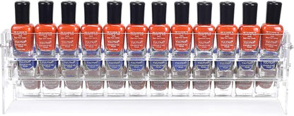 BTremary 3 Packs Clear Nail Polish Organizer Holder Shelf Rack, Acrylic Display - Image 3
