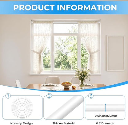 2 Pack Spring Loaded Tension Rod 48-59" Adjustable Curtain Rods No Drill - Image 7