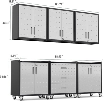 Garage Cabinet System | Heavy Duty Steel All-in-One Modular Garage Cabinet Set - Image 2
