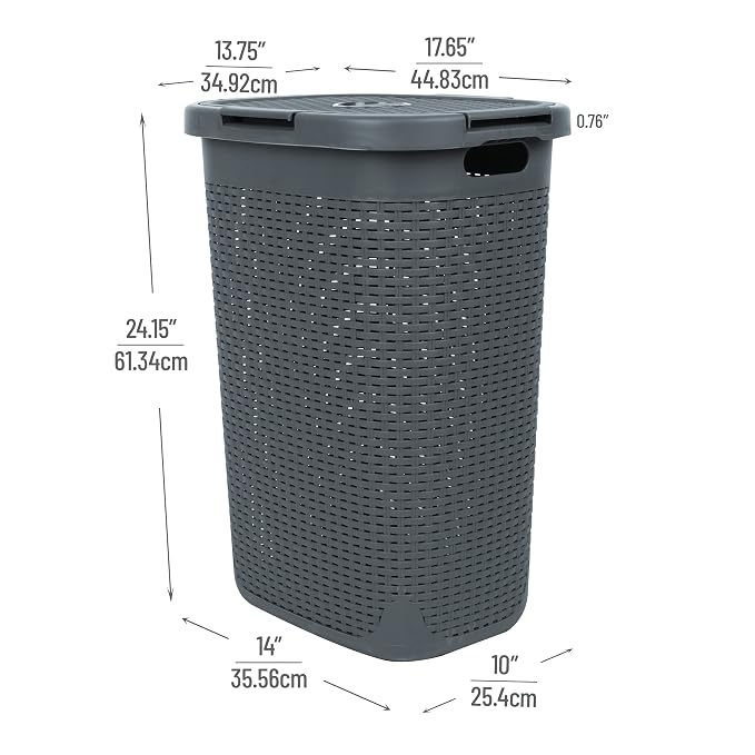 Mind Reader Slim Laundry Hamper - Image 3