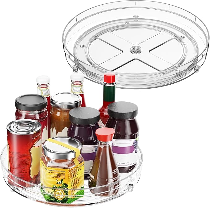 Optish 3 Pack 9.5" Lazy Susan Organizer, Lazy Susan Turntable by Optish
