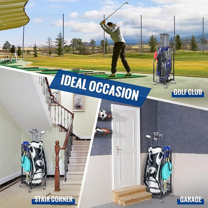 Mythinglogic Golf Storage Garage Organizer, Golf Bag Storage Stand and Other - Image 4