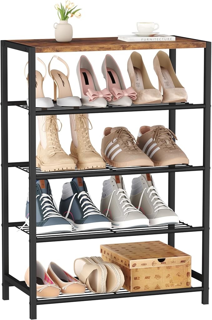 HOMEFORT 5-Tier Shoe Rack, Shoe Storage Shelf by HOMEFORT