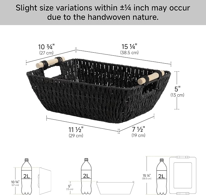 StorageWorks Large Wicker Storage Basket - Image 3
