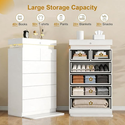 Vipbear 48.4" Tall White Dresser - Image 6
