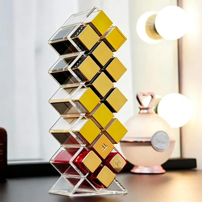 Lipstick Organizer, 16 Slots Fish Shape Cosmetic Lip Gloss Tower - Image 9