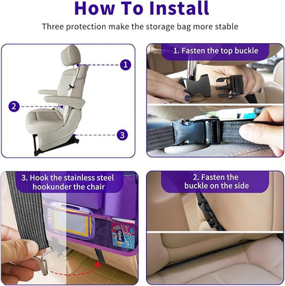 Car Seat Back Organizer Table Tray, Car Seat Storage Organizer - Image 7