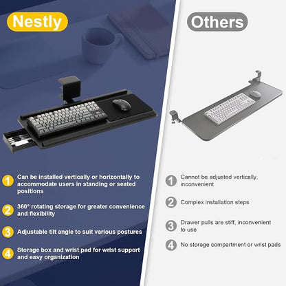 Adjustable Under Desk Keyboard Tray - Image 3