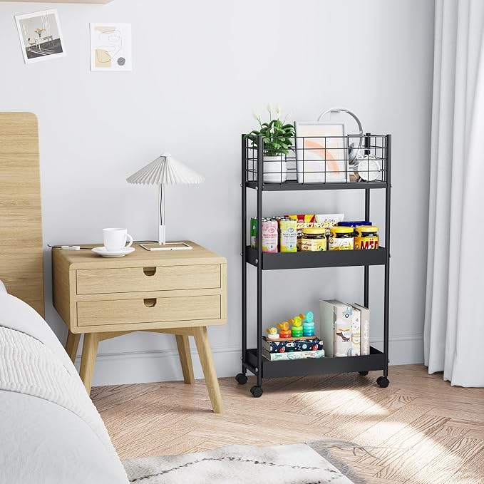 KINGRACK Slim Rolling Storage Cart 3 Tier - Image 7