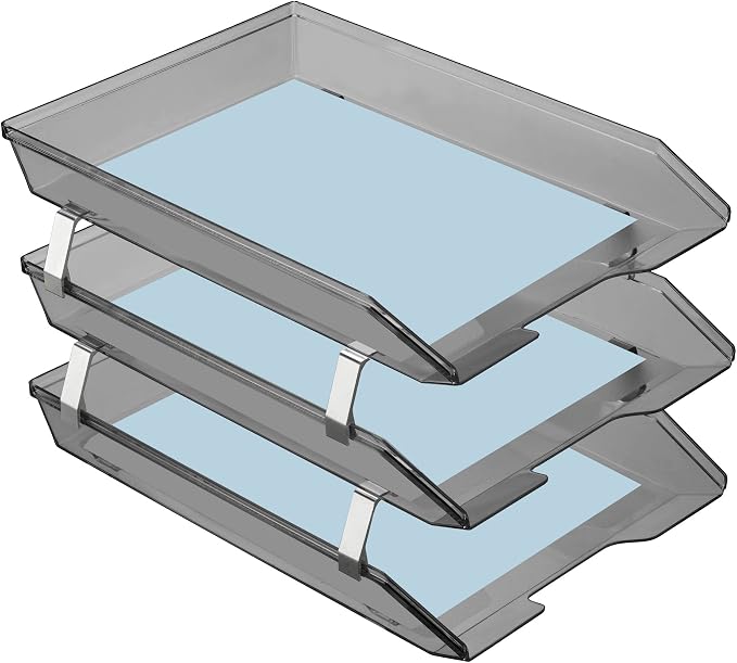 Acrimet Facility 3 Tier Letter Tray, Front Load, Letter Size/A4, Desktop File - Image 2