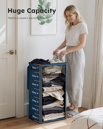 SOLEDI Laundry Hamper with Lid 100L Large & Tall Collapsible Laundry Baskets - Image 3