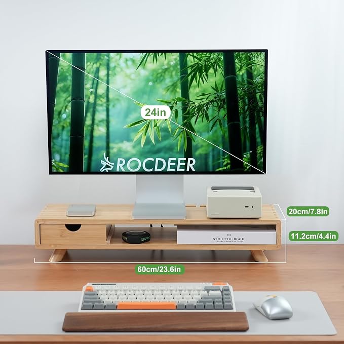 Bamboo Monitor Stand Riser - Image 8