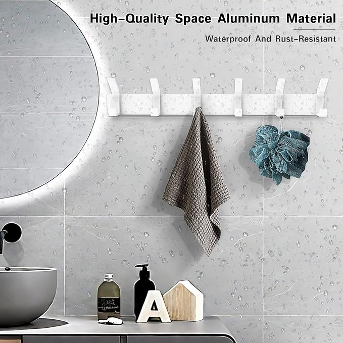 1 Pack Coat Rack Wall Mount, 17.3 in Wall Hooks - Image 7