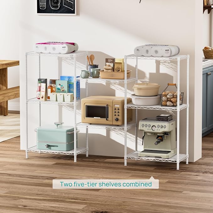 SINGAYE Shelf Wire Shelving Adjustable Storage Shelves Rack Standing Units - Image 2