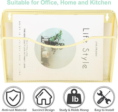 EASEPRES 3 Single Pocket Mesh Hanging File Organizer, Vertical Wall Mounted - Image 5