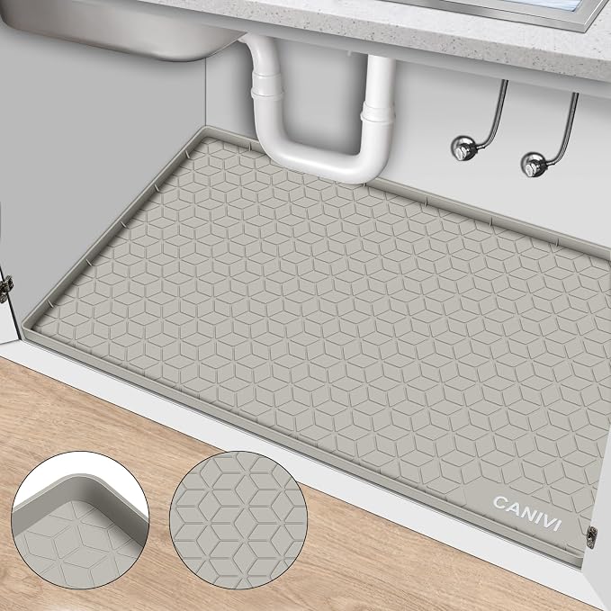 Under Sink Mat, Kitchen Cabinet Shelf Protector, Fits 36 inch Standard Cabinet by CANIVI