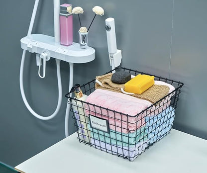 JUNCHU CHERRY 【Extra Large】 Wire Handmade Basket 4 Packs, Kitchen Bathroom - Image 5