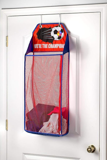 Store & Score Over The Door Hanging Kids Fun LED Soccer Light-Up Collapsible - Image 2