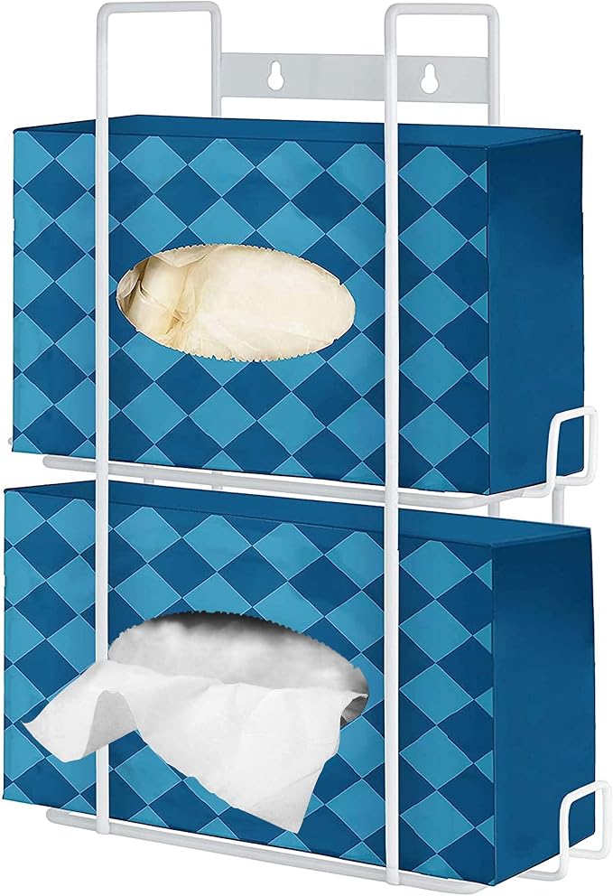 Stock Your Home Metal Double Gloves Dispenser, Tissue Box Shelf, Glove Box by StockYourHome