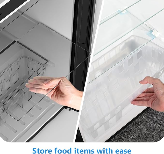 4.5 Cu.Ft Mini Fridge with Freezer, 2-Door Compact Refrigerator With 2 - Image 6