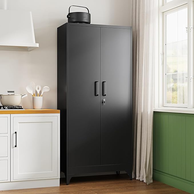 Letaya 71" H Metal Storage Cabinet - Image 2