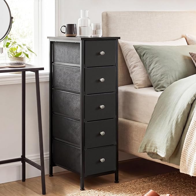 Fixwal Narrow Storage Cabinet, Narrow Nightstand Dresser by Fixwal