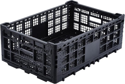 Collapsible Storage Crates, 52 Liter Heavy Duty Foldable Plastic Crates by Unknown