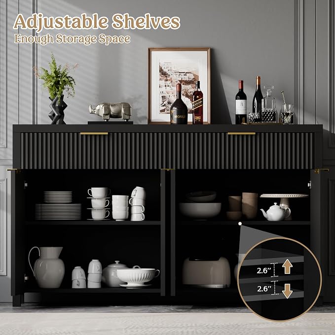 Lulive 55" Sideboard Buffet Cabinet - Image 4