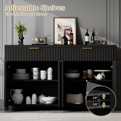 Lulive 55" Sideboard Buffet Cabinet - Image 4
