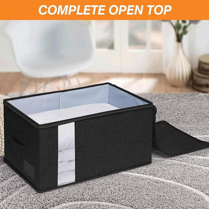 punemi 2 Pack Clothes Storage, Sturdy Blanket Storage Bags - Image 4