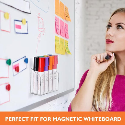 Ameceres Magnetic Pen Holder Classroom Organization Acrylic Marker Holder - Image 5