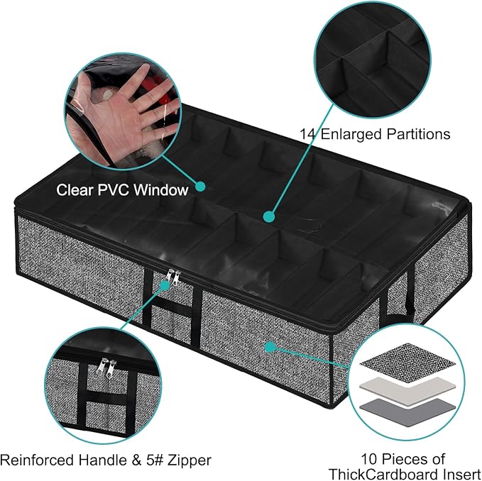 Under Bed Shoe Storage Organizer - Image 3