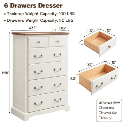 T4TREAM 6 Drawers Dresser Chests - Image 2