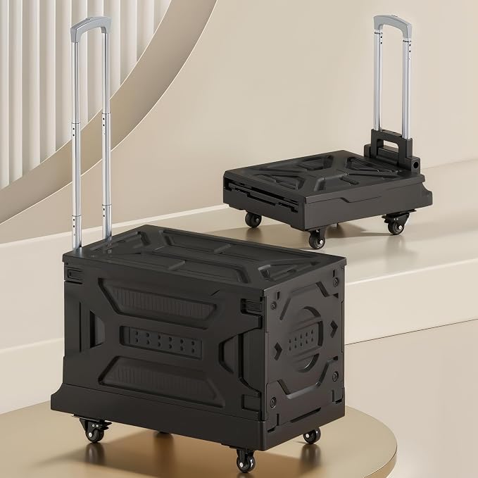 VECELO 88LHeavy-Duty 2-in-1 Foldable Utility Cart, Large Capacity Rolling Crate by VECELO